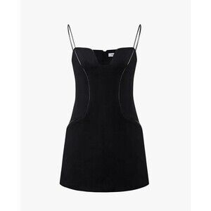 New JW PEI Eva Spaghetti Strap Sueded Dress - Black Size 6 NWT Night Siren